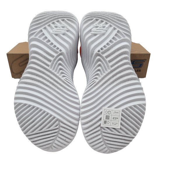 Skechers Bounder Kids Sz 11 Charcoal/Orange 403908L/CCOR NIB - Picture 6 of 12